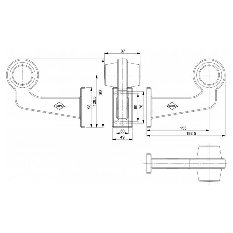 links| LED pendellamp | haakse steel | heldere lens | 12-24v - 86 - MB-1011RA