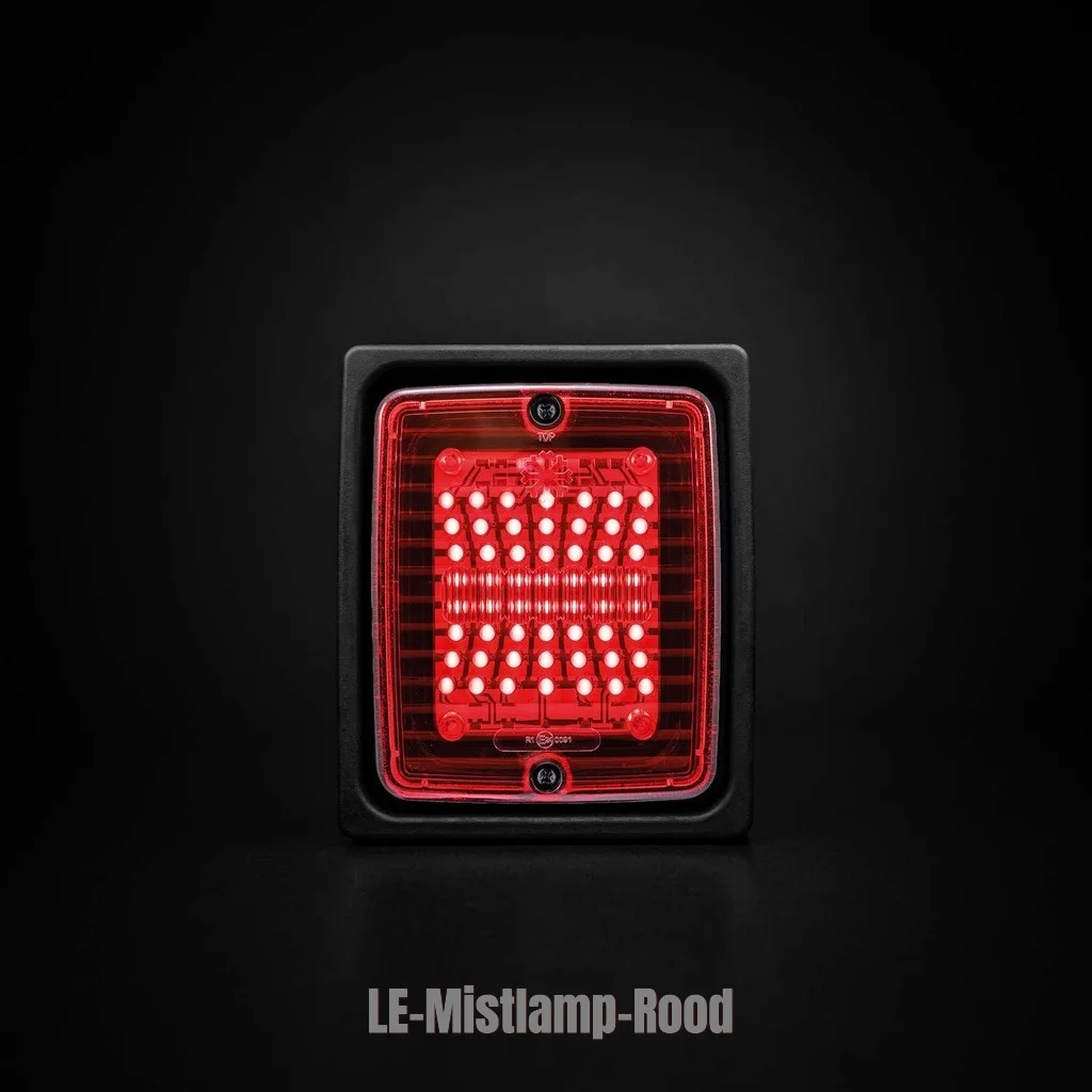 Mistlamp-rood (*LE) - Ize led mistlicht met rode lens 1 - LE-Mistlamp-rood (SKU: 800114)