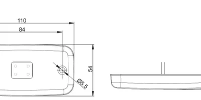 LED markeringslicht amber - 92 1 -  M10MV-600A